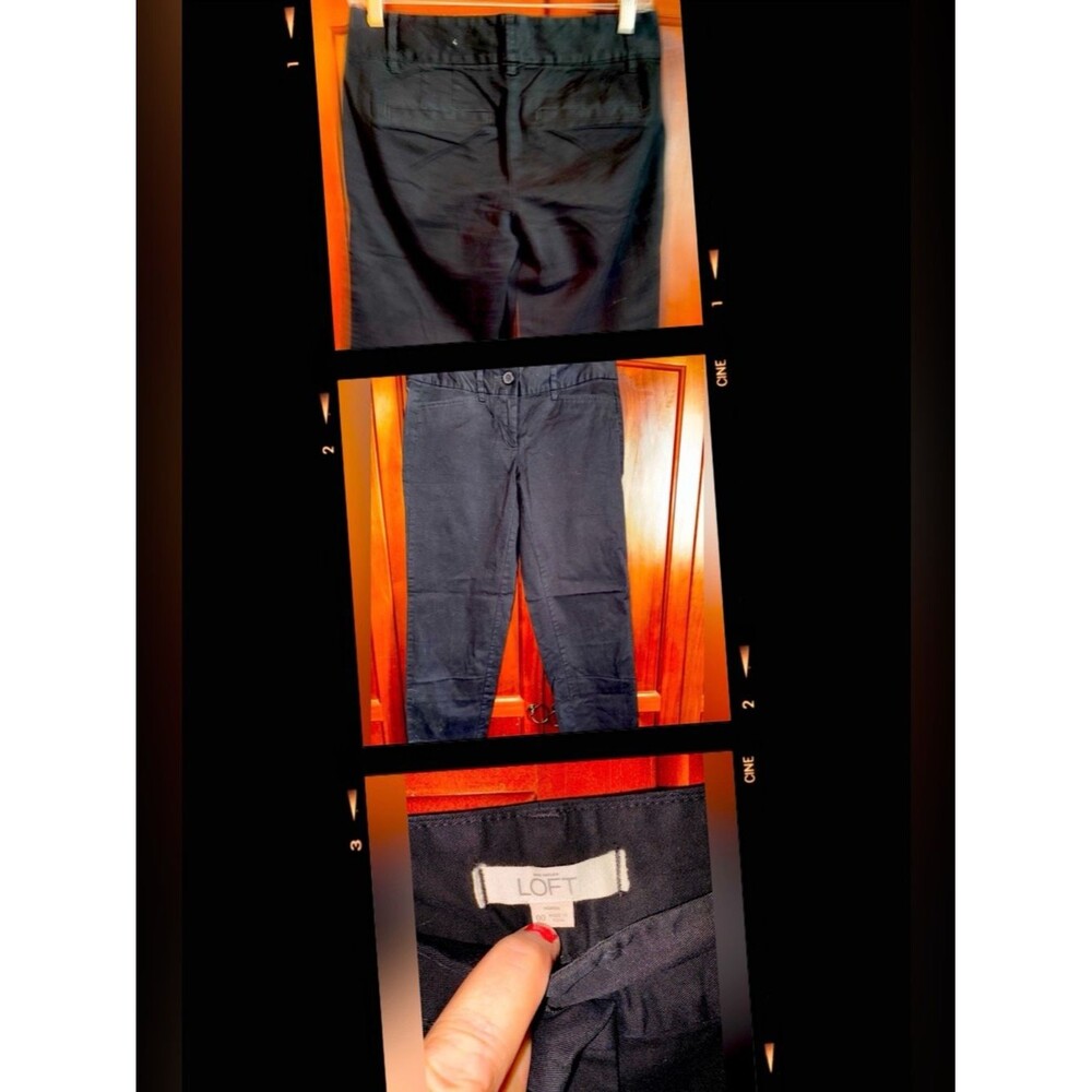 LOFT Black Cropped Chinos #1674